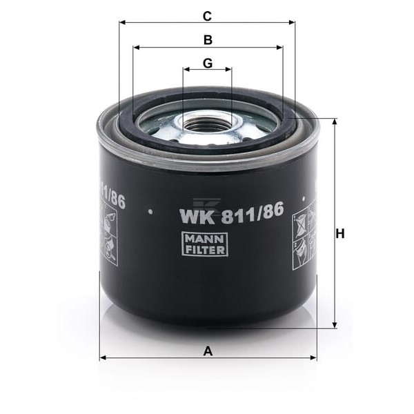 Filtr wymienny paliwa WK81186 | Exvi