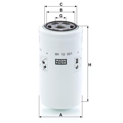 Filtr hydrauliczny WH10001 | Exvi