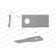 Nóż. nożyk kosiarka prawy 105x48x4mm WKR105X48X4P/1 | Exvi
