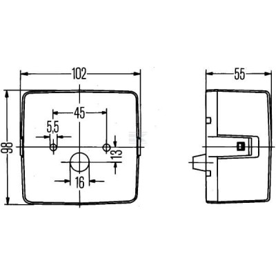Lampa tylna zespolona 102x98mm 2SE004623001 | Exvi