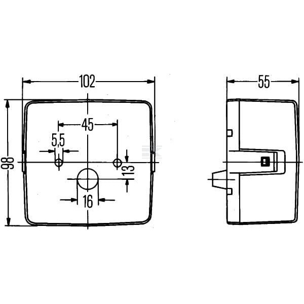 Lampa tylna zespolona 102x98mm 2SE004623001 | Exvi