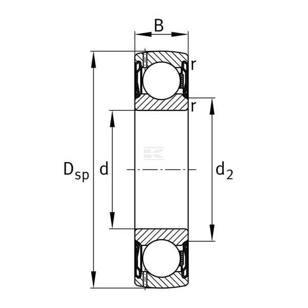 Łożysko kulkowe zwykłe 40x80x18 mm INA/FAG G208NPPB | Exvi