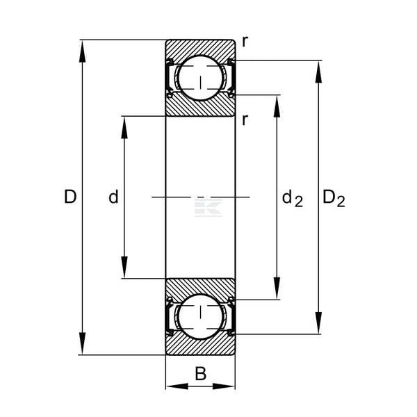 Łożysko kulkowe zwykłe 50x110x27 mm INA/FAG 63102RS | Exvi