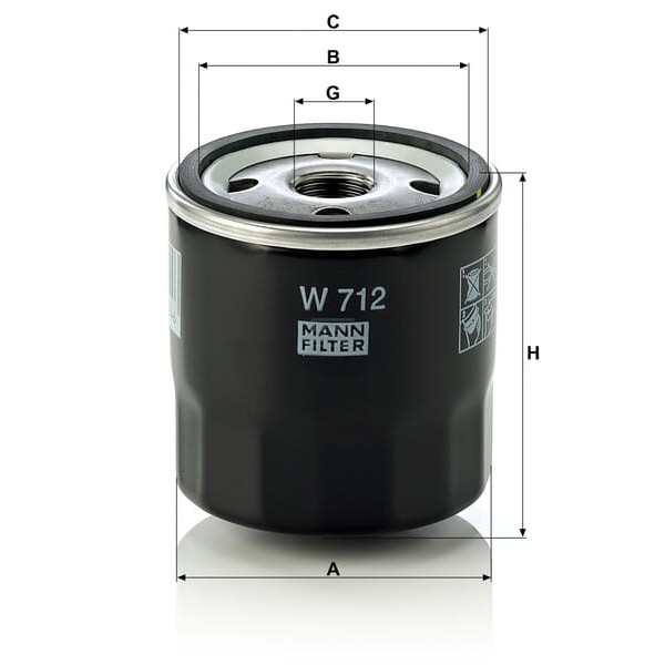 Filtr oleju W712 | Exvi