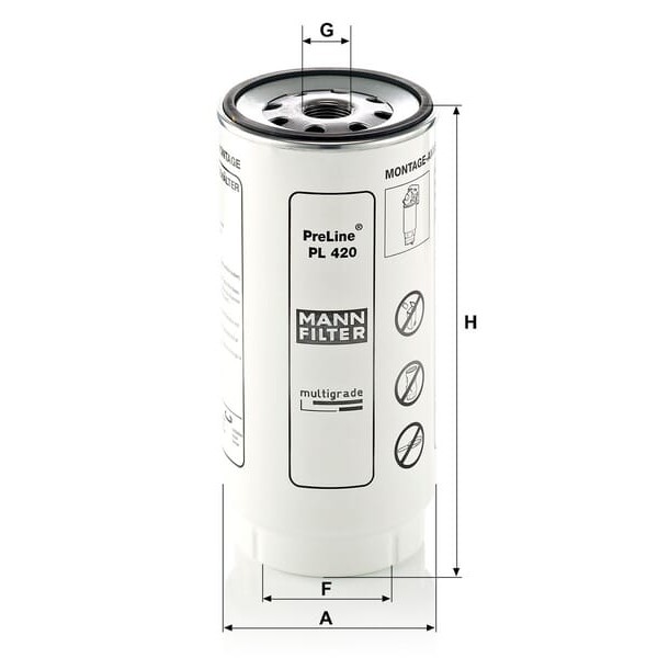 Filtr wymienny paliwa PL420X | Exvi