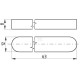 Wpust pryzmatyczny Kramp, 12 x 8 x 63 mm 688512863 | Exvi