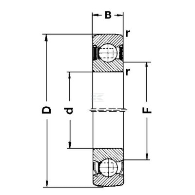 Łożysko kulkowe zwykłe 35x72x17 mm INA/FAG G207NPPB | Exvi