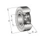 Łożysko kulkowe skośne 20x42x16 mm INA/FAG 30042RS | Exvi