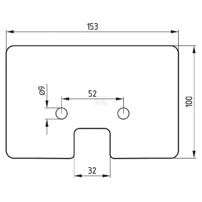 Łopatka gumowa podajnika 100x153 mm 0006054501N | Exvi