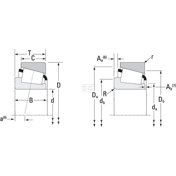 Pierścień wewnętrzny łożyska JM207049 | Exvi