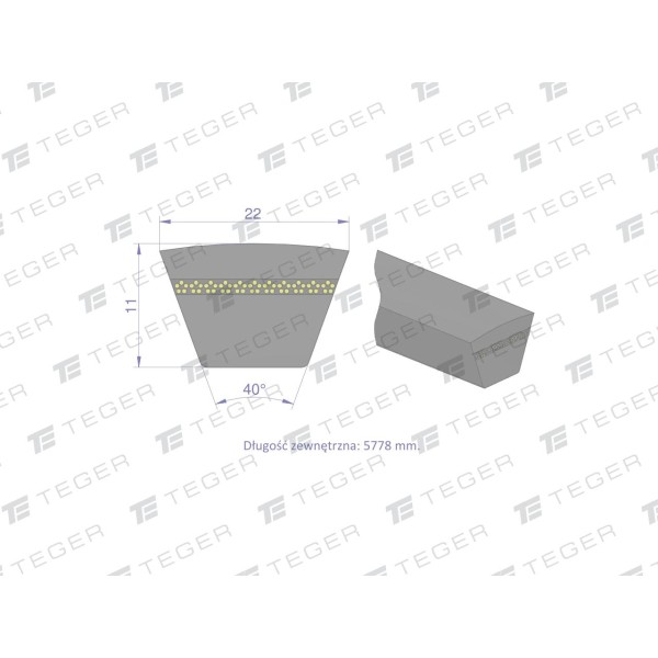 Pas klinowy Hard-Belt (T-603017.0) AP1000833 | Exvi