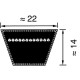 Pas klinowy Optibelt, C180 22x4572 VB224572 | Exvi