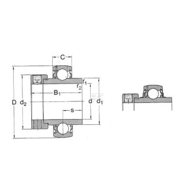 Wkład łożyska 40x80x21 mm SKF YEL2082RFSKF | Exvi