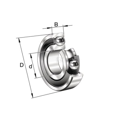 Łożysko kulkowe zwykłe 30x55x13 mm INA/FAG 60062RSC3 | Exvi