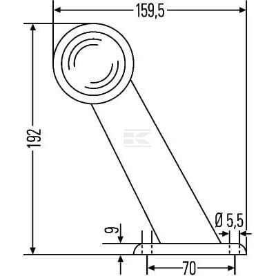 Lampa obrysowa 12V czerwona/biała 2XS955232001 | Exvi