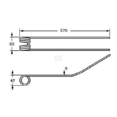 Palec zgrabiarki, pasuje do Claas 0009554830KR | Exvi