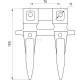 Bagnet podwójny, 12 mm czarny 39101650001M1 | Exvi
