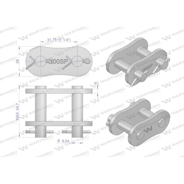 Zamek łańcucha Z100SP (R1 1.1/4) Waryński | Exvi