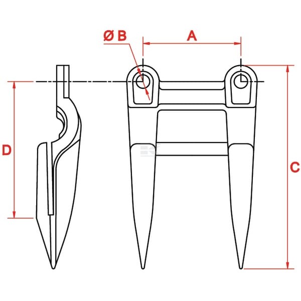 Bagnet podwójny 5" JD Z11228N | Exvi