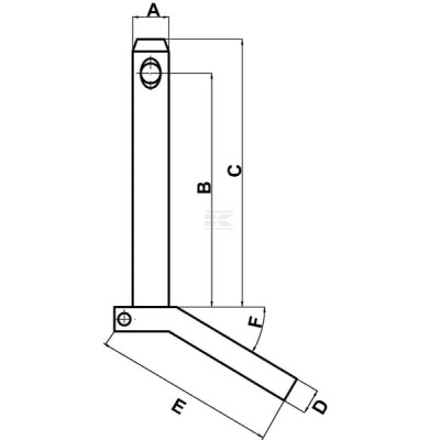 Sworzeń z uchwytem 45x175 mm Kramp Z545175HKR | Exvi