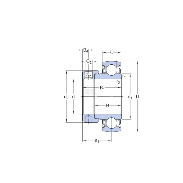 Wkład łożyska 1-1/2" / 38.1x80x21 mm 7500YET208108 | Exvi