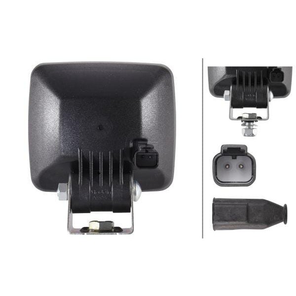 Lampa robocza halogenowa, kwadratowa 1GA007506391 | Exvi