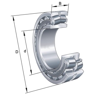 Łożysko baryłkowe samonastawne 75x130x31 22215E1C3 | Exvi