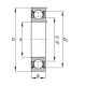Łożysko kulkowe zwykłe 35x80x21 mm INA/FAG 6307ZZ | Exvi