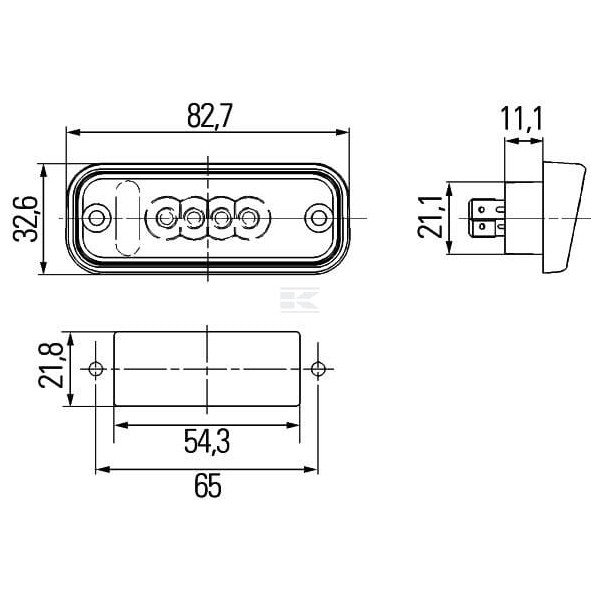 Lampa oświetlenia tablicy 2KA010278411 | Exvi
