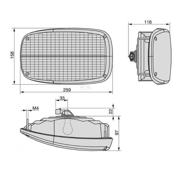 Lampa tylna zespolona 259x158mm, lewa Cobo 02942000 | Exvi