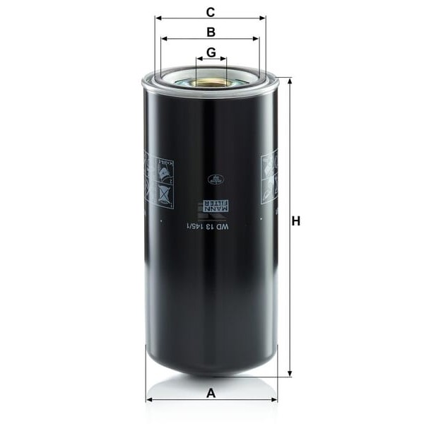 Filtr oleju hydraulicznego WD131451 | Exvi