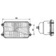 Element optyczny reflektora, prostokątny 05324000 | Exvi