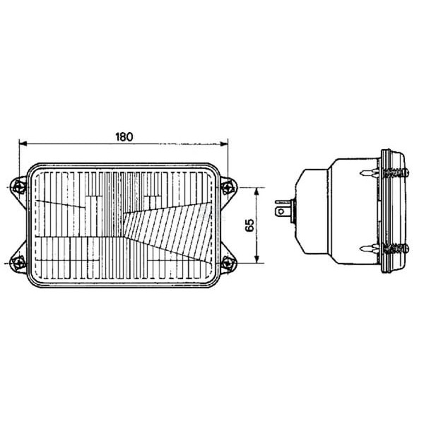 Element optyczny reflektora, prostokątny 05324000 | Exvi