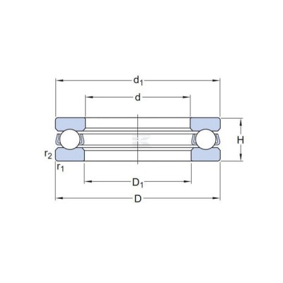 Łożysko kulkowe oporowe SKF, 51109 750051109 | Exvi