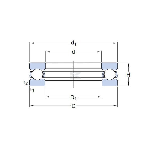 Łożysko kulkowe oporowe SKF, 51109 750051109 | Exvi