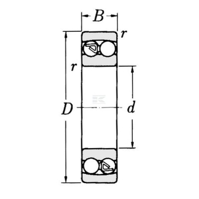 Łożysko kulkowe samonastawne 25x52x15 mm SKF 75001205 | Exvi