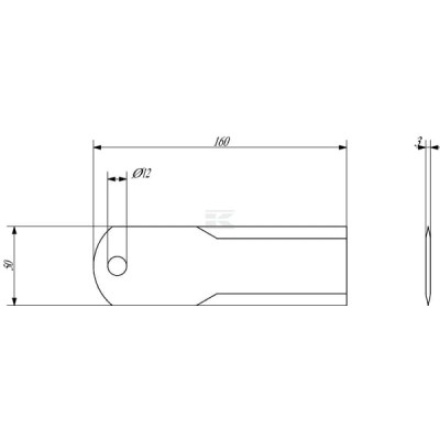 Przeciwnóż 160x50x3 mm 280920N | Exvi