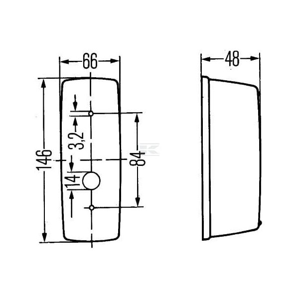 Lampa kierunkowskazu 21W prawa 2BA001277021 | Exvi