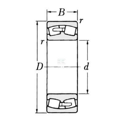 Łożysko baryłkowe samonastawne 55x100x25 750022211 | Exvi