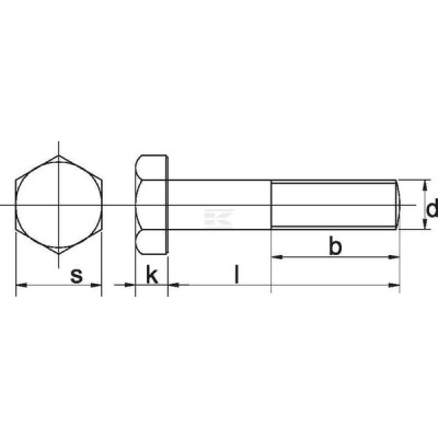 Śruba pół gwint DIN931 M10x55 mm kl.8.8 9311055 | Exvi