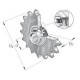 Koło napinacza łańcucha KSR20B012101516 | Exvi