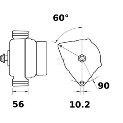 Alternator 14V 150A AAN5324 Mahle MG28 | Exvi