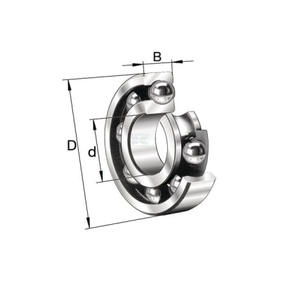 Łożysko kulkowe zwykłe 35x80x21 mm INA/FAG 6307C3 | Exvi