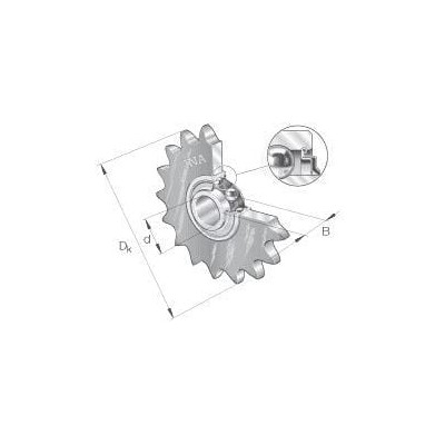 Koło napinacza łańcucha KSR16L010101709 | Exvi
