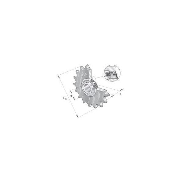Koło napinacza łańcucha KSR16L010101709 | Exvi