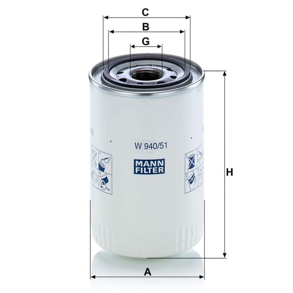 Filtr oleju W94051 | Exvi
