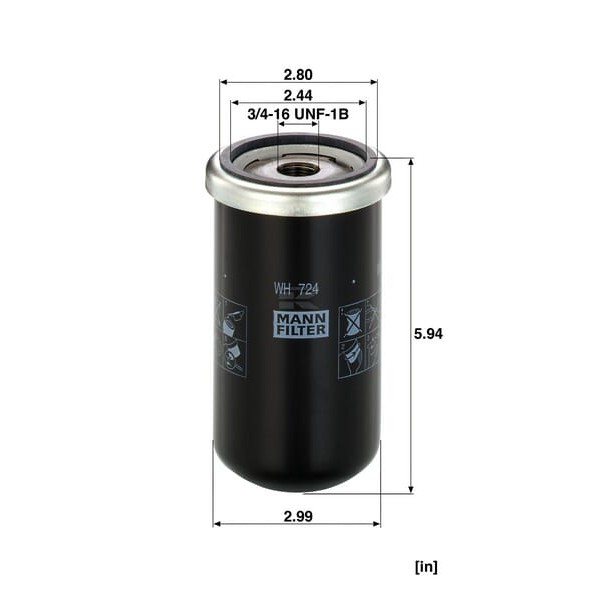 Filtr wymienny oleju WH724 | Exvi