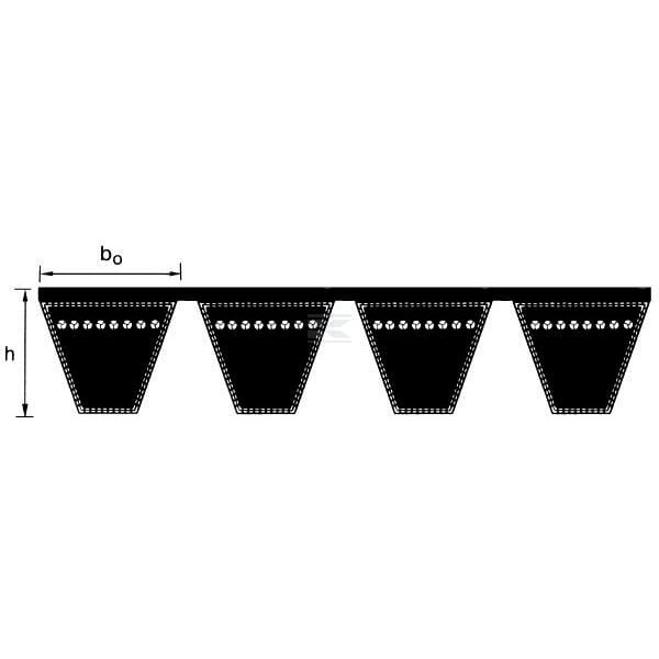 Pas klinowy Optibelt, SPB 17x2650 SPB2650 | Exvi