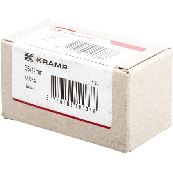 Nity z łbem stożkowym Kramp, 5 x 12 mm, 0,5 kg 512V | Exvi