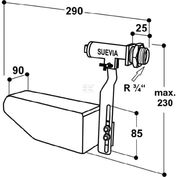 Zawór pływakowy, model 700 SU1310700 | Exvi